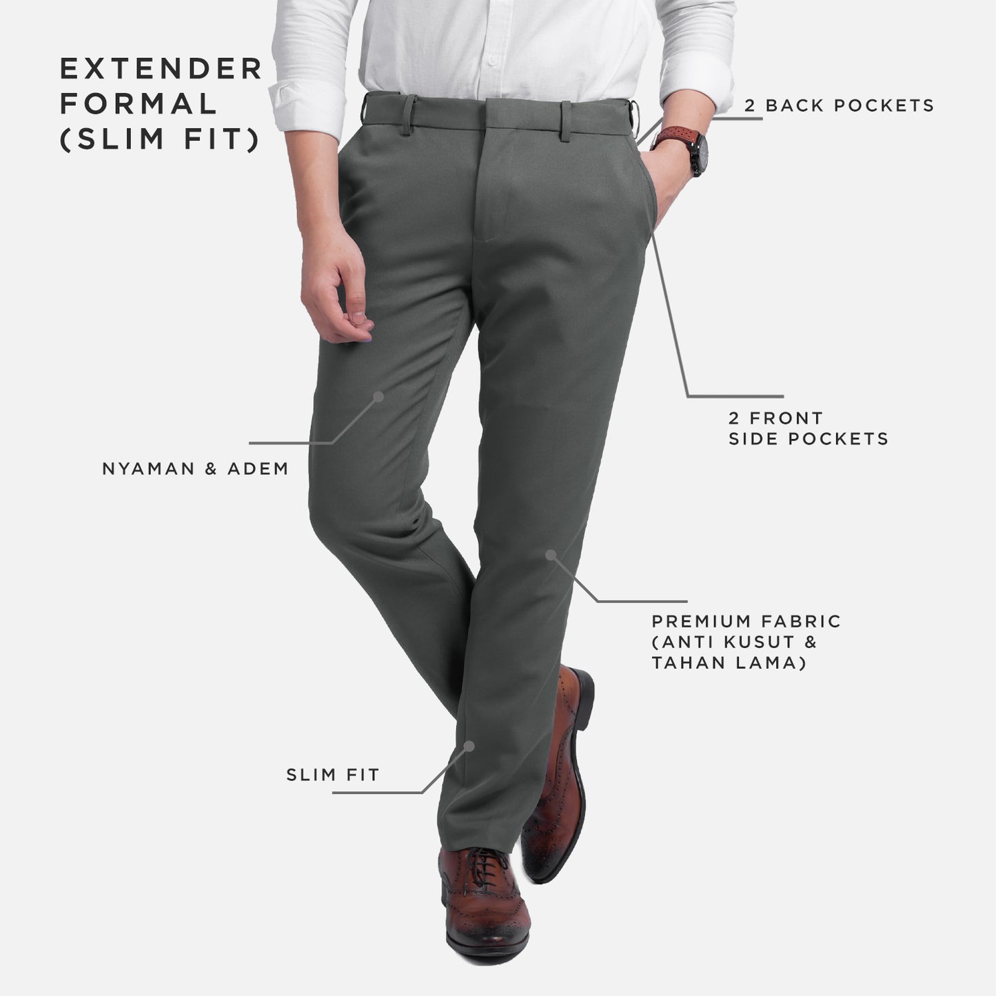 CELANA PANJANG FORMAL EXTENDER SLIM FIT