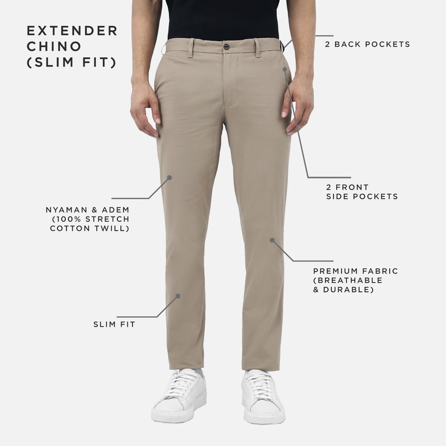 CELANA PANJANG CHINO EXTENDER SLIM FIT STRETCH