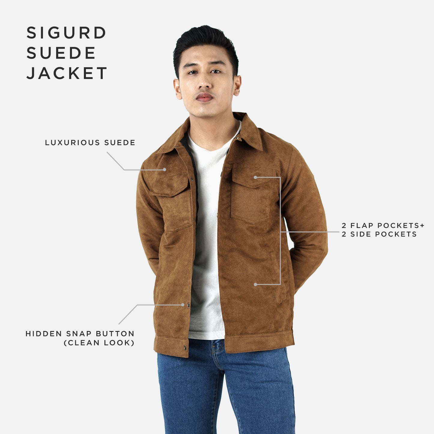 JAKET SUEDE SIGURD