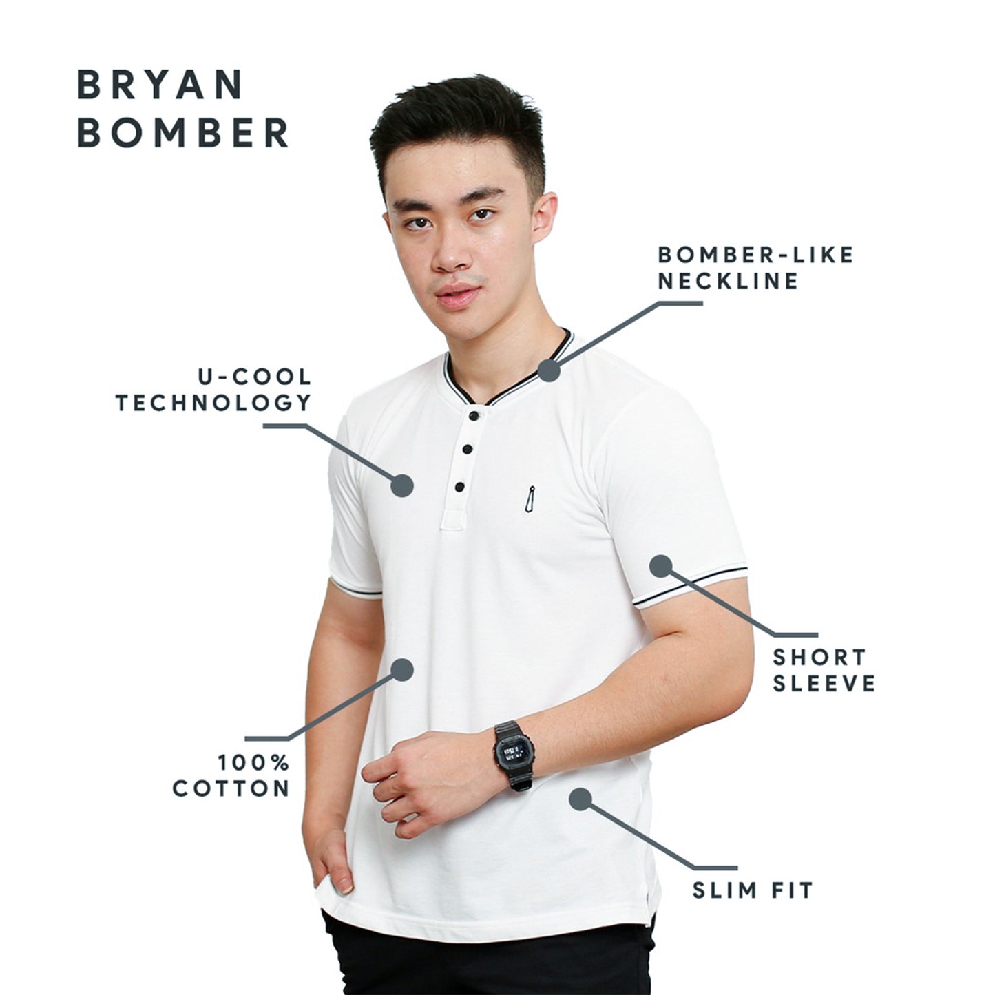 KAOS BRYAN BOMBER HENLEY