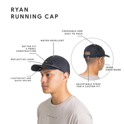 TOPI RUNNING RYAN BLACK